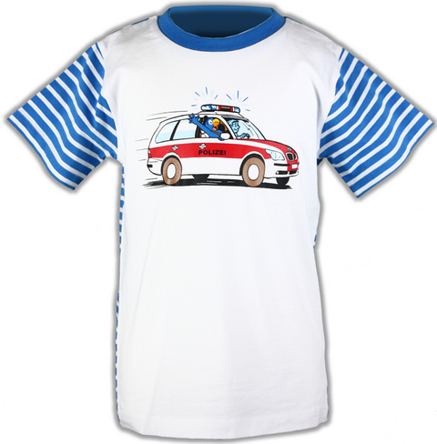 Globi T-Shirt Polizeiauto 98/104
