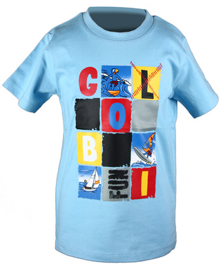Globi T-Shirt hellblau modern 122/128