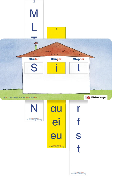 ABC der Tiere 1 &ndash; Silbenschieber (aus Arbeitsheft 1405-91) VPE 10