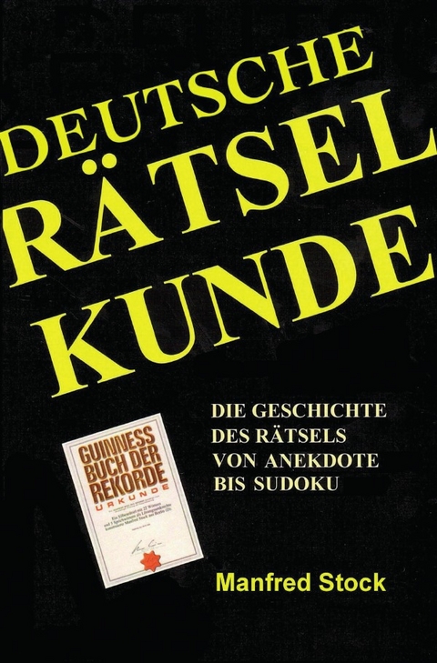 Deutsche R&auml;tselkunde - Manfred Stock