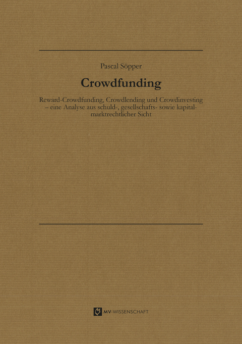 Crowdfunding - Pascal S&ouml;pper