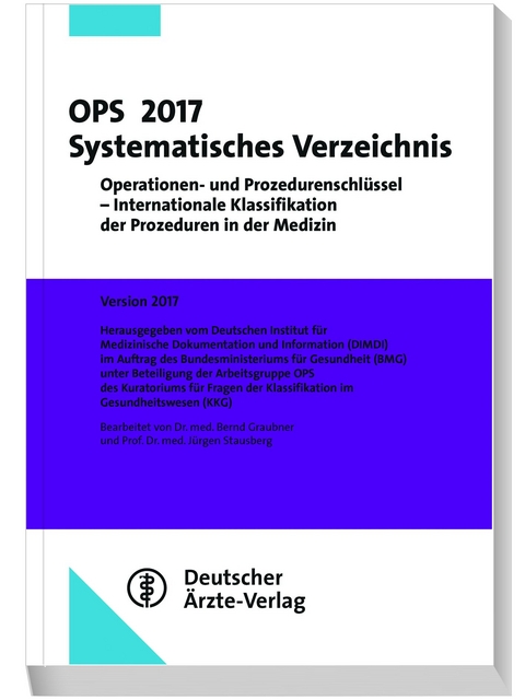 OPS 2017 Systematisches Verzeichnis - Bernd Graubner, J&uuml;rgen Stausberg
