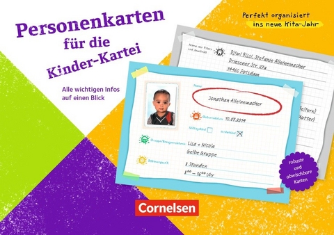 Perfekt organisiert ins neue Kita-Jahr / Personenkarten f&uuml;r die Kinder-Kartei