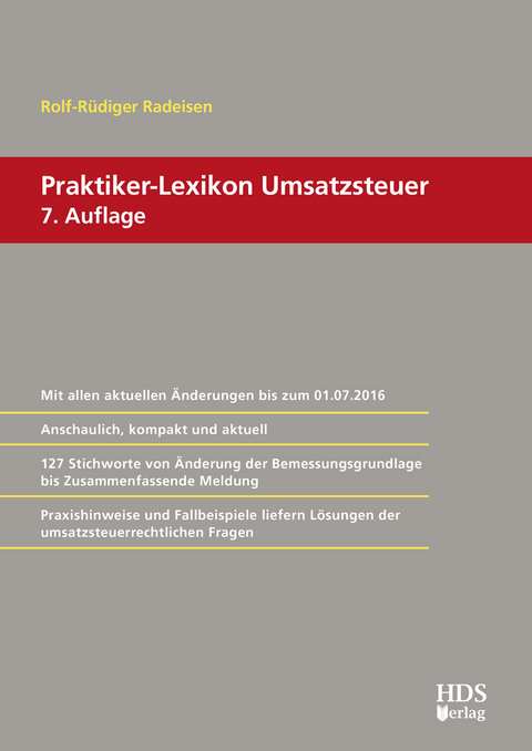 Praktiker-Lexikon Umsatzsteuer - Rolf-R&uuml;diger Radeisen