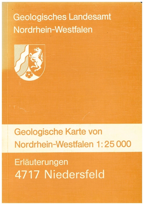 Geologische Karten von Nordrhein-Westfalen 1:25000 / Niedersfeld - Klaus Leuteritz