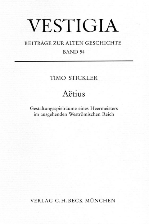 Vestigia / Aetius - Timo Stickler