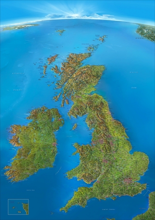 Panoramakarte Britische Inseln