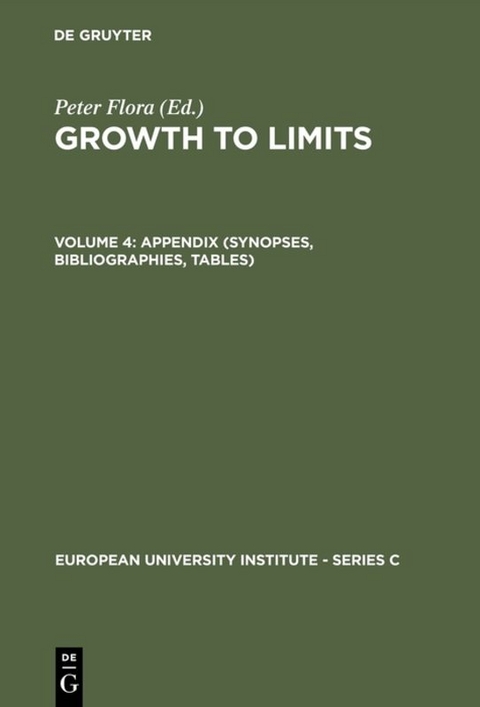 Growth to Limits / Appendix (Synopses, Bibliographies, Tables) - 