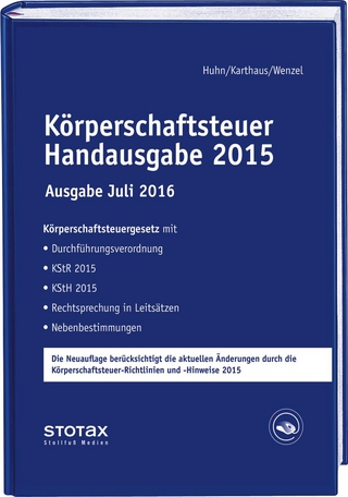 Körperschaftsteuer Handausgabe 2015 Ausgabe Juli 2016