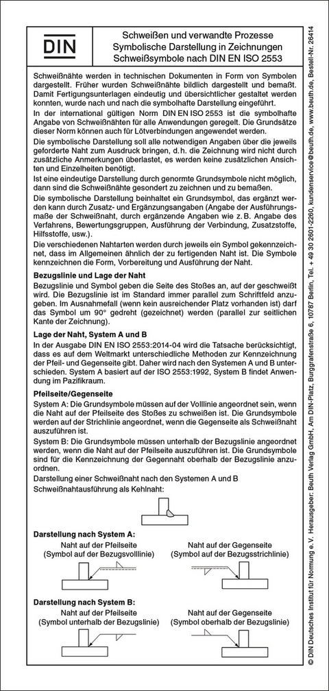 Schwei&szlig;symbole nach DIN EN ISO 2553 - Harry Bertschat