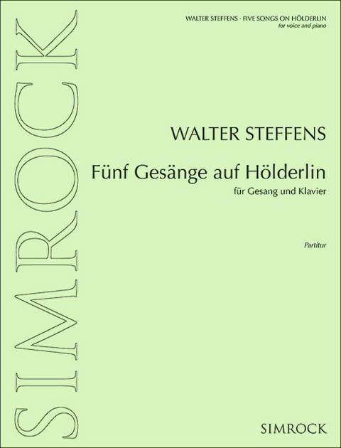 F&uuml;nf Ges&auml;nge auf H&ouml;lderlin - 