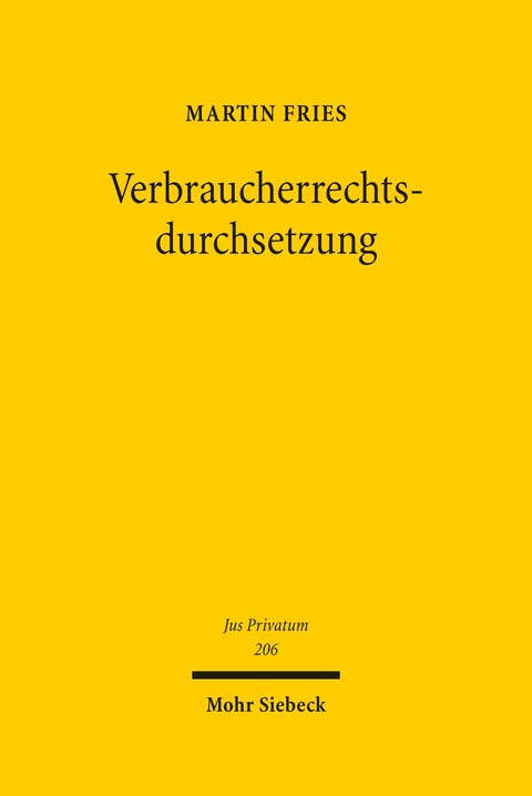 Verbraucherrechtsdurchsetzung - Martin Fries