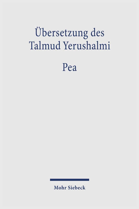 &Uuml;bersetzung des Talmud Yerushalmi - 