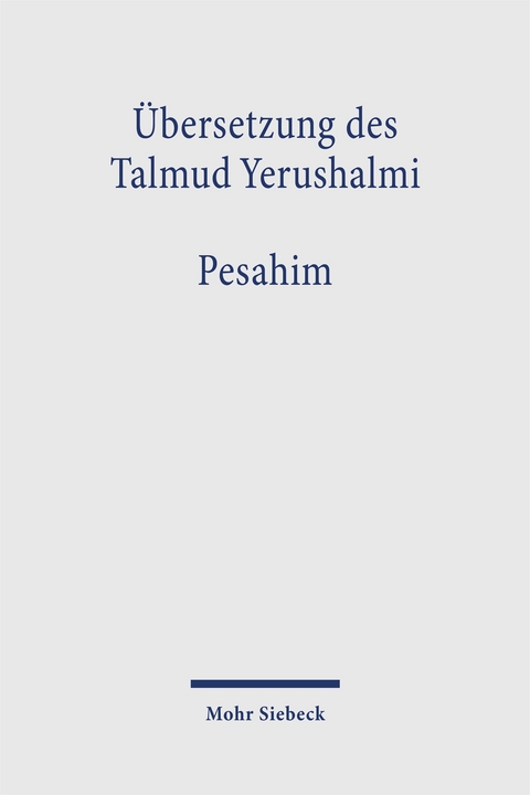 &Uuml;bersetzung des Talmud Yerushalmi - 
