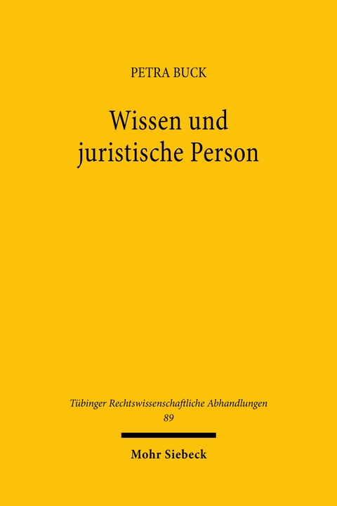 Wissen und juristische Person - Petra Buck
