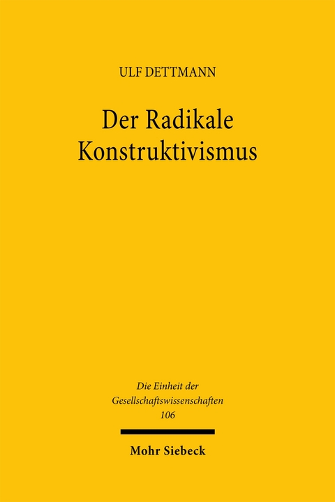 Der Radikale Konstruktivismus - Ulf Dettmann
