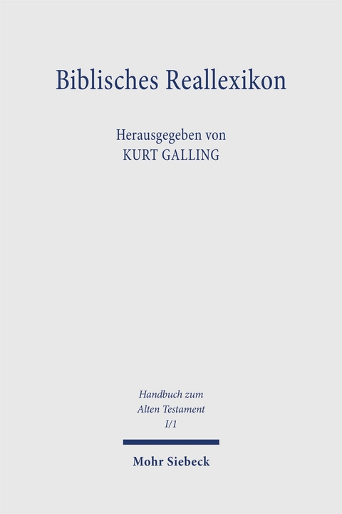 Biblisches Reallexikon - 