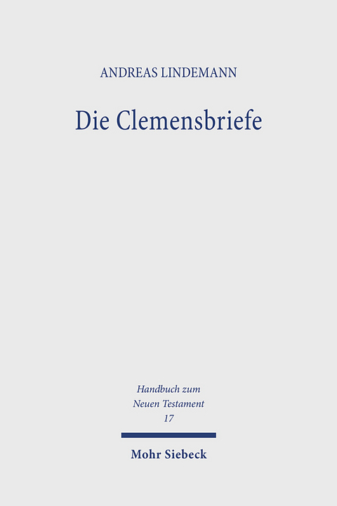 Die Clemensbriefe - Andreas Lindemann