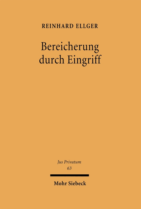 Bereicherung durch Eingriff - Reinhard Ellger