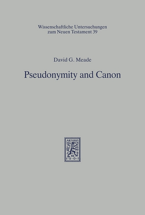 Pseudonymity and Canon - David G. Meade