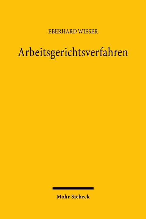 Arbeitsgerichtsverfahren - Eberhard Wieser