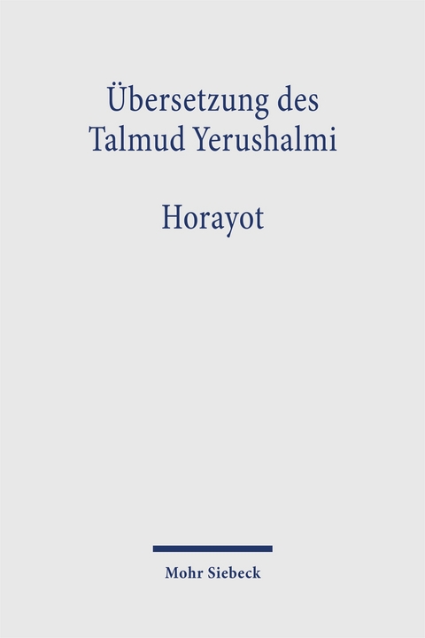 &Uuml;bersetzung des Talmud Yerushalmi - 