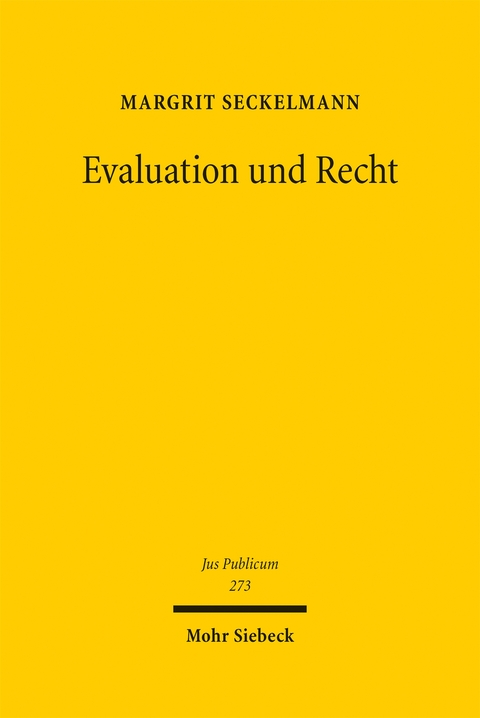 Evaluation und Recht - Margrit Seckelmann