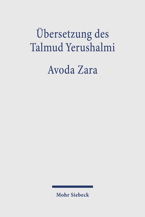 &Uuml;bersetzung des Talmud Yerushalmi - 