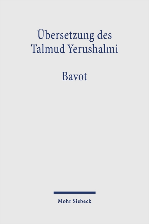 &Uuml;bersetzung des Talmud Yerushalmi - 