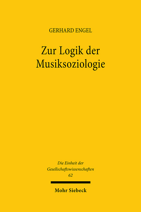 Zur Logik der Musiksoziologie - Gerhard Engel