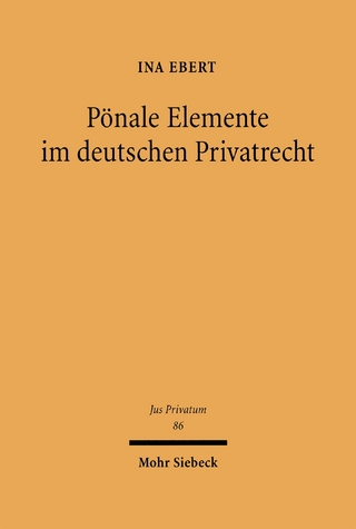 Pönale Elemente im deutschen Privatrecht
