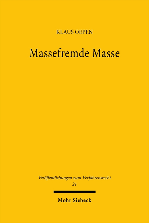 Massefremde Masse - Klaus Oepen