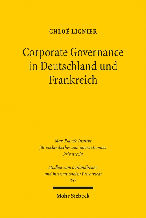Corporate Governance in Deutschland und Frankreich - Chloé Lignier