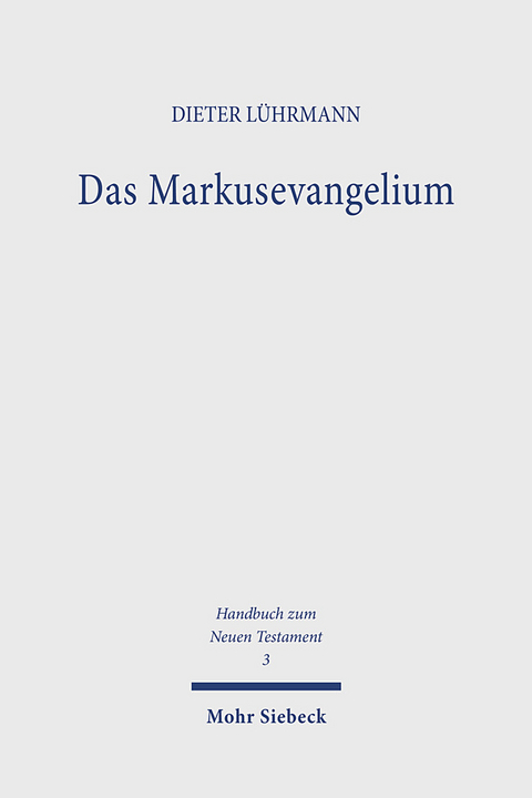 Das Markusevangelium - Dieter Lührmann