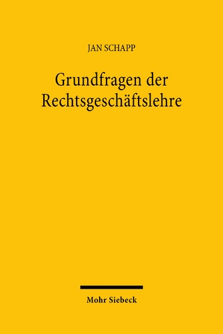 Grundfragen der Rechtsgeschäftslehre