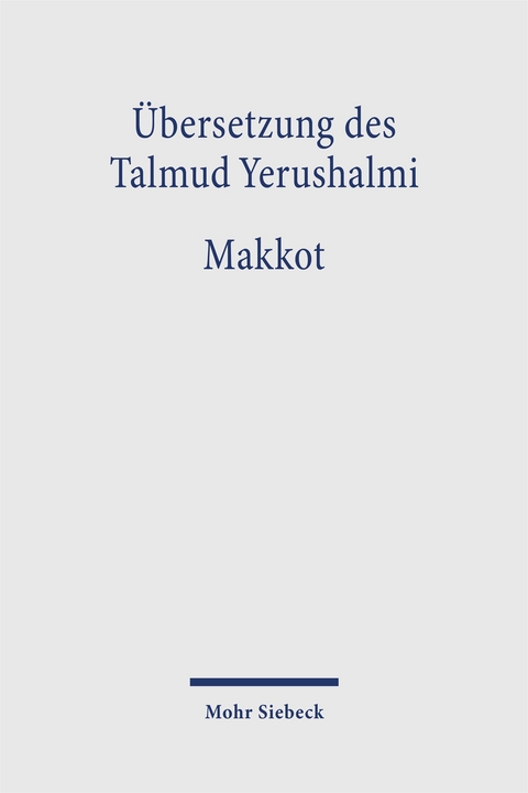 &Uuml;bersetzung des Talmud Yerushalmi - 