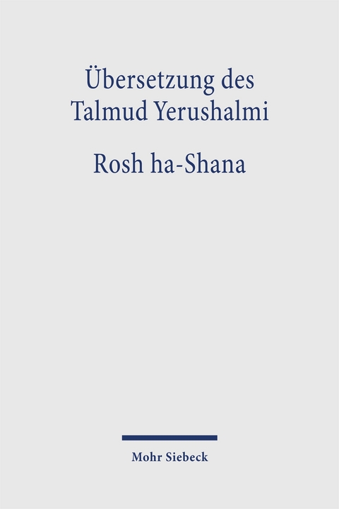&Uuml;bersetzung des Talmud Yerushalmi - 