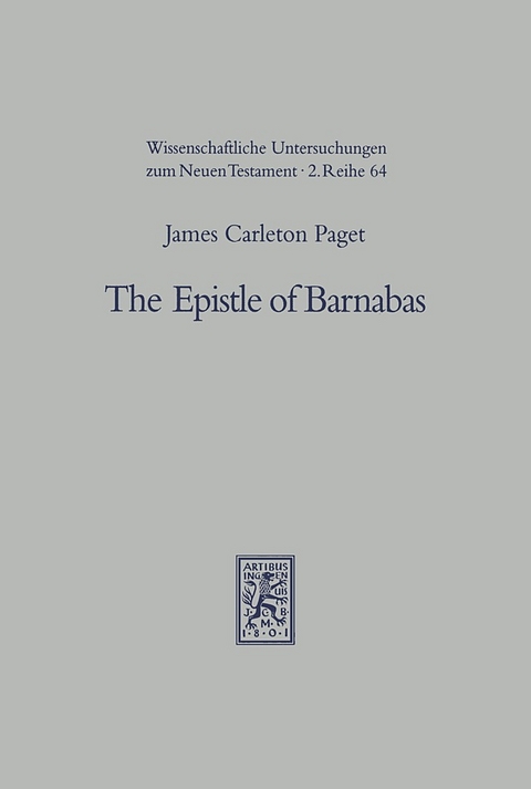 The Epistle of Barnabas - James Carleton Paget