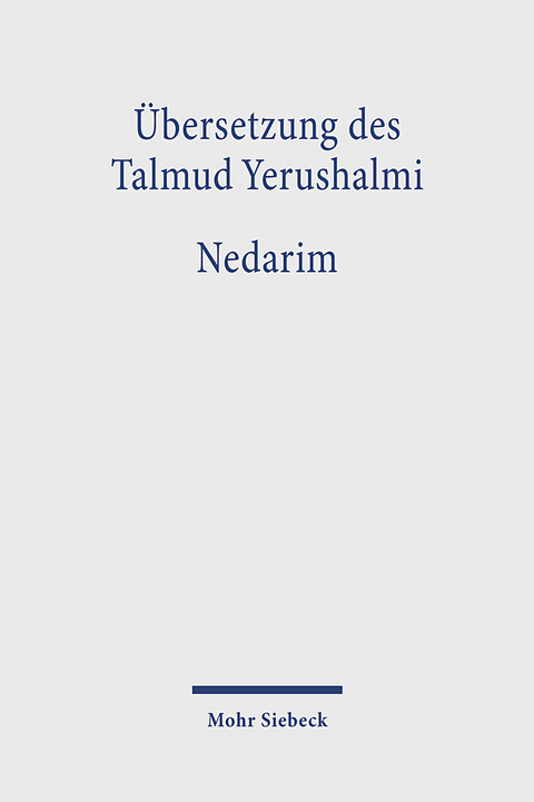 &Uuml;bersetzung des Talmud Yerushalmi