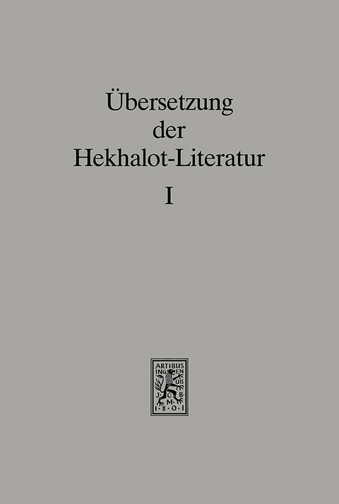&Uuml;bersetzung der Hekhalot-Literatur - 