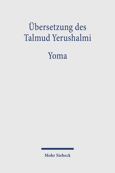 &Uuml;bersetzung des Talmud Yerushalmi - 