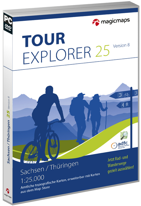 TOUR Explorer 25 Sachsen / Th&uuml;ringen, Version 8.0, DVD-ROM