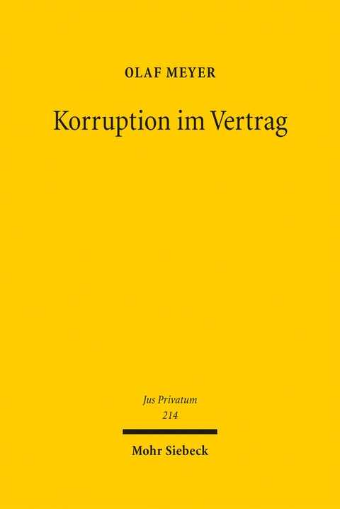 Korruption im Vertrag - Olaf Meyer