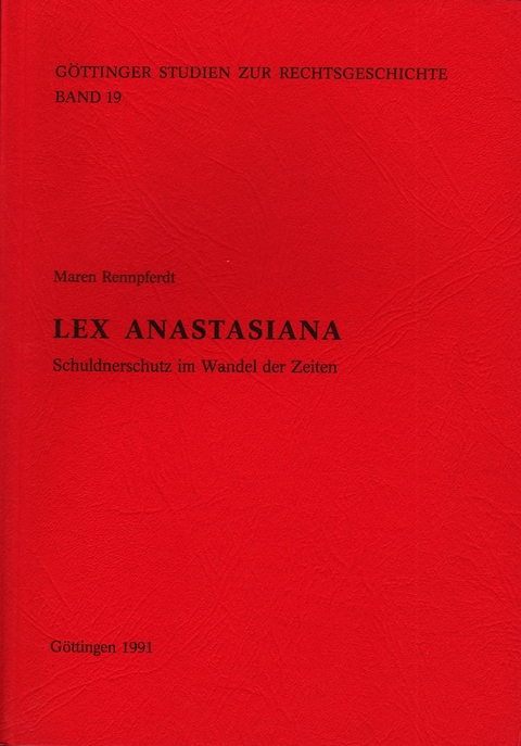 Lex Anastasiana - Maren Rennpferdt