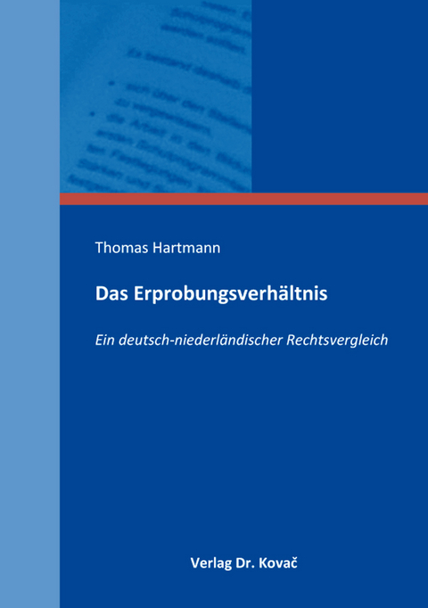 Das Erprobungsverh&auml;ltnis - Thomas Hartmann