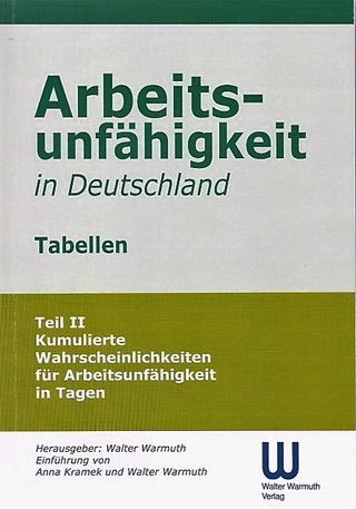 Arbeitsunfähigkeit in Deutschland Tabellen