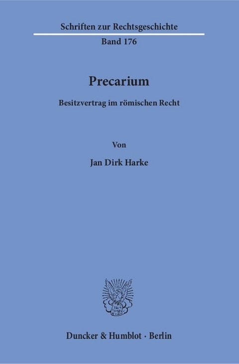 Precarium. - Jan Dirk Harke