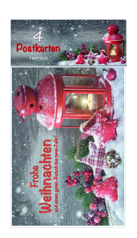 4 Postkarten "Frohe Weihnachten" - 