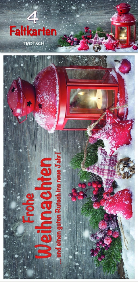 4 Faltkarten "Frohe Weihnachten" - 