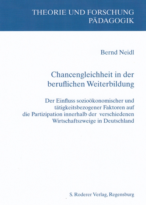 Chancengleichheit in der beruflichen Weiterbildung - Bernd Neidl